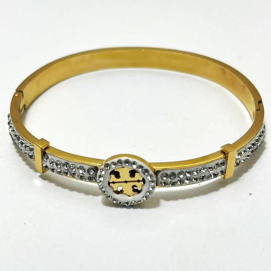 Premium Gold-Toned bracelet for Women - Delicate Chain with Heart Charm and Crystal Accents, Stainless Steel Jewelry Price