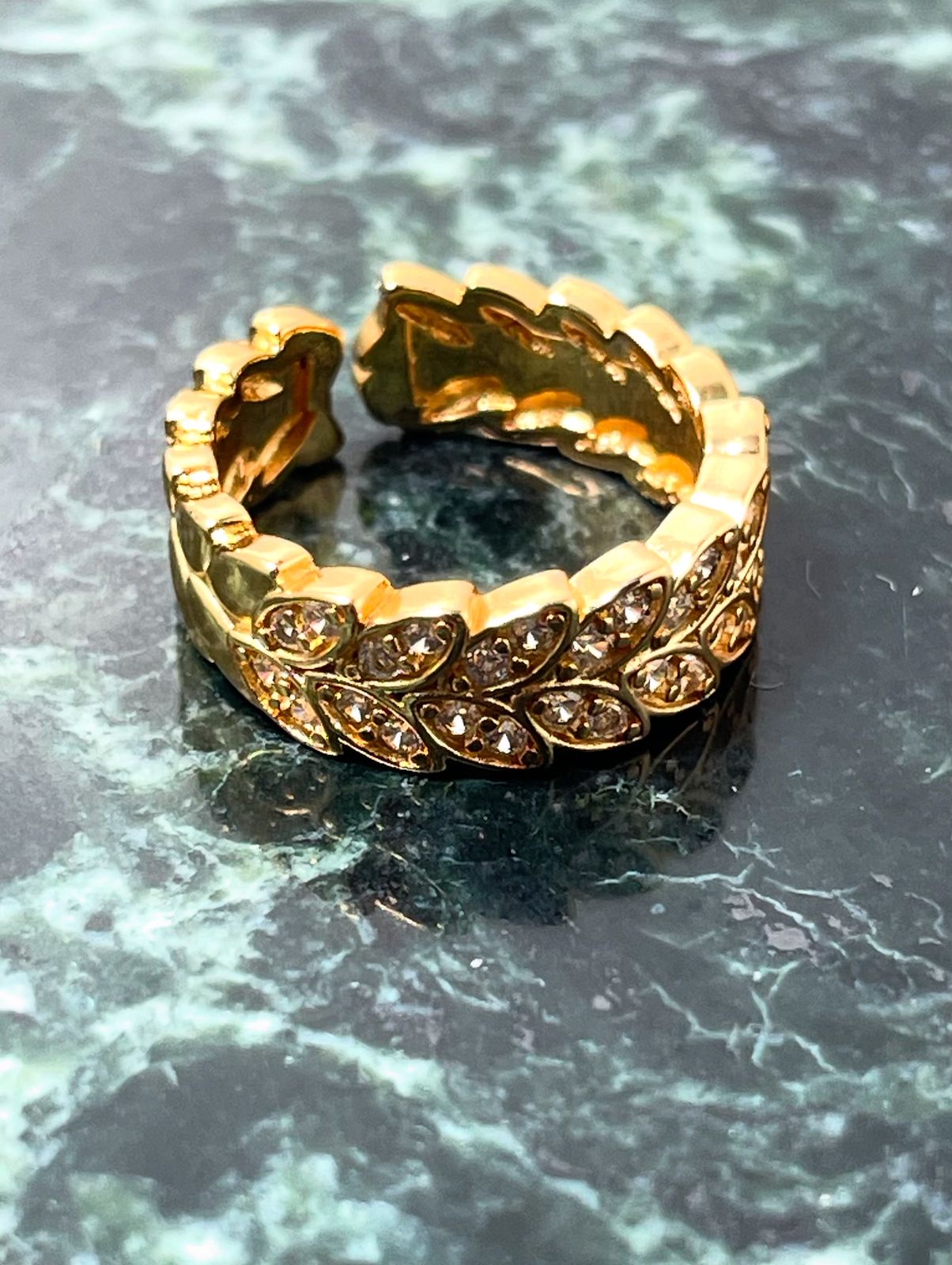 : Dazzling Fred of Paris 18k Yellow Gold Diamond Triple Arc Band Ring