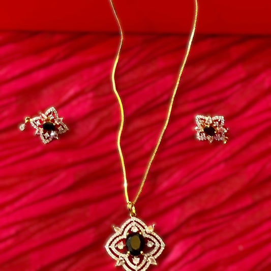 Beautiful black stone jewellery Set