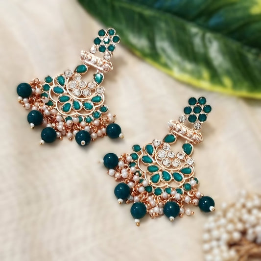 Indian Meenakari Earrings with pearls