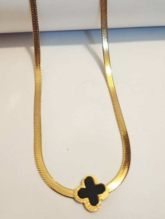 Clover Necklace Pendant with stones | Four Leaf Fashion Clover Necklace for Girls & Women's