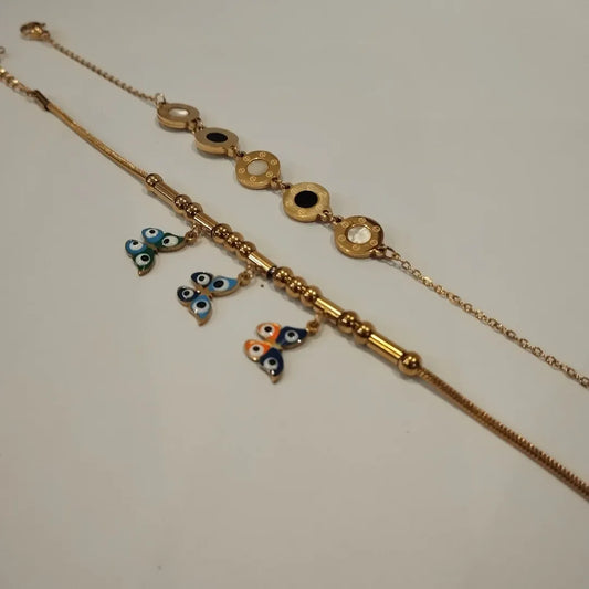 Golden Bracelet Butterfly and  Mirrors Bracelets | Per piece Each